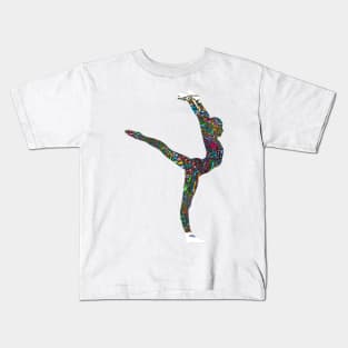 Ballerina Dancing Silhouette Tshirt Kids T-Shirt